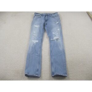Old Navy Jeans Mens 30x30 Light Wash Skinny Built-In Flex Distressed Blue Denim
